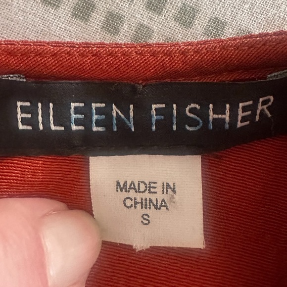 Eileen Fisher Short Sleeve Tencel Terracotta Dress Size Small - Picture 6 of 9
